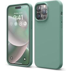 ELAGO silikonový kryt pro iPhone 14 Pro Max půlnočně zelený