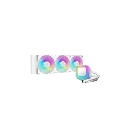 DEEPCOOL Vodní chladič LE360 WH V2, ARGB, 3x120mm, AM5, LGA1851, bílá
