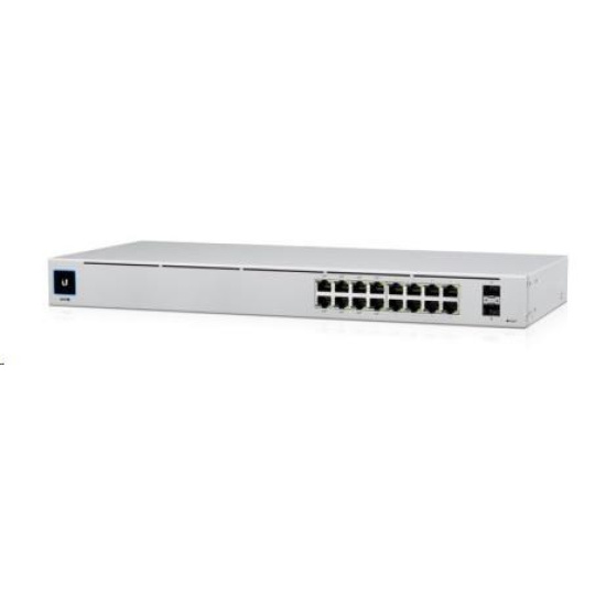 UBNT UniFi Switch USW-16-POE Gen2 [16xGigabit, 8x PoE out 60W, 802.3at/af, 2xSFP, 36Gbps]