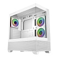 Cooler Master case Elite 690 Wood, ATX, Průhledná bočnice, 3x 120mm ARGB Fan, Bílá