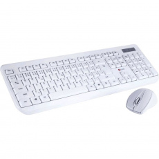 C-TECH WLKMC-01 bezdrátová klávesnice s myší bílá