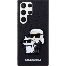 Karl Lagerfeld PU Saffiano Karl and Choupette NFT kryt pro Samsung Galaxy S23 Ultra černý