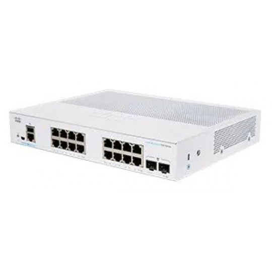 Cisco switch CBS250-16T-2G, 16xGbE RJ45, 2xSFP, fanless