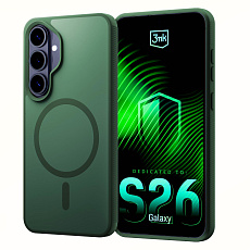 3mk ochranný kryt Smoke MagCase Green pro Samsung Galaxy S26+