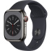Apple Watch Series 8 Cellular 41mm grafitová ocel s temně inkoustovým sportovním řemínkem