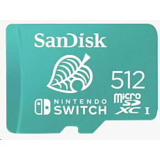 SanDisk MicroSDXC karta 512GB for Nintendo Switch (R:100/W:90 MB/s, UHS-I, V30,U3, C10, A1) licensed Product,Super Mario
