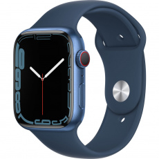 Apple Watch Series 7 Cellular 45mm modrý hliník s modrým sportovním řemínkem Apple Watch Series 7 Cellular 45mm modrý hliník s modrým sportovním řemínkem